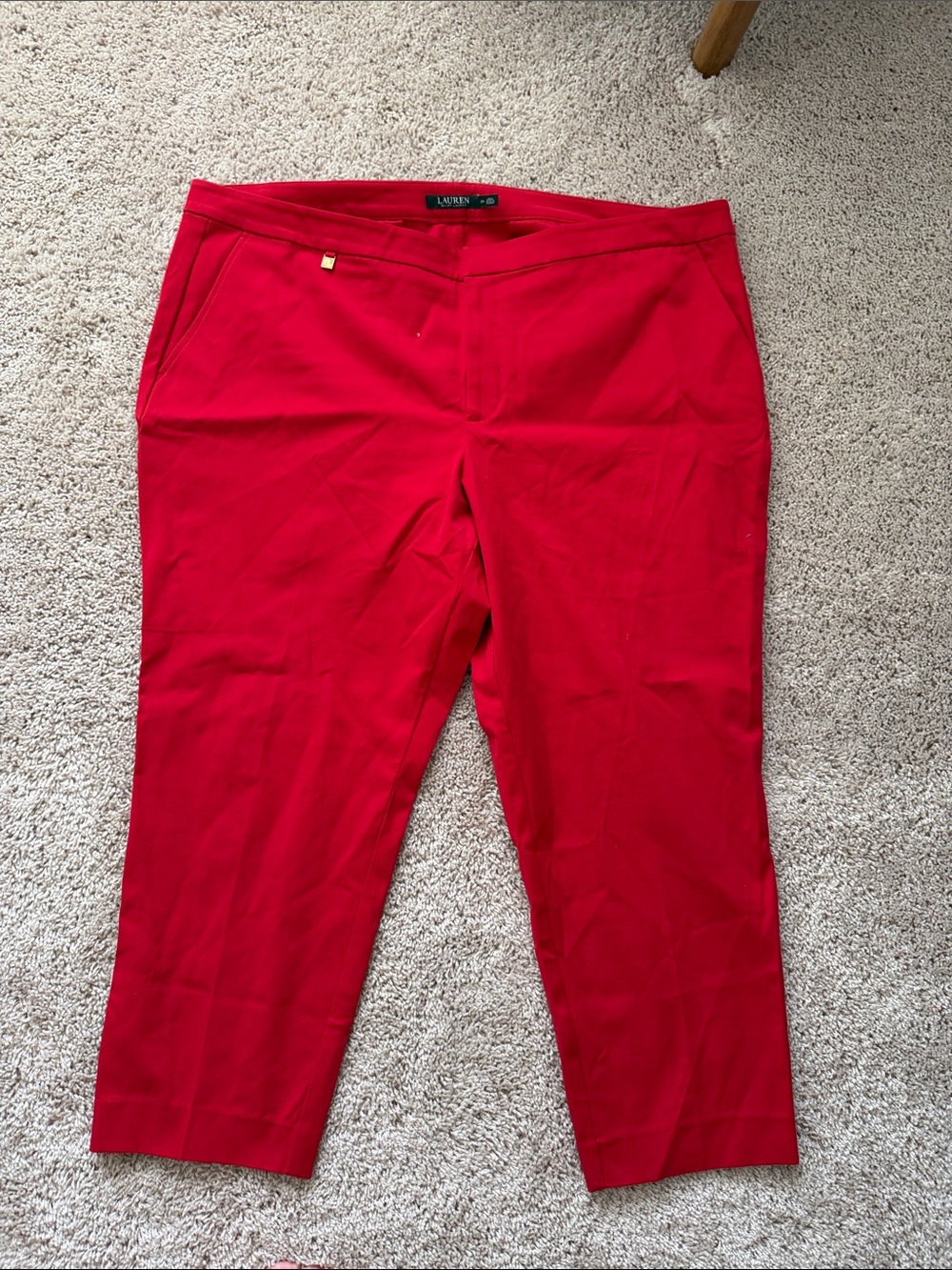 Ralph Lauren Red Women's Cropped Trousers